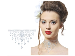 Accesorio GUIRCA Joyas brillantes en el cuello