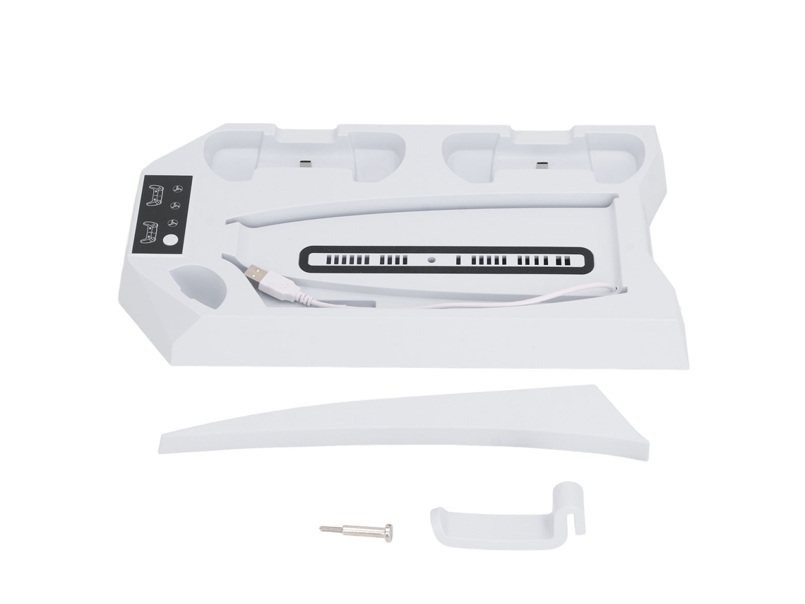 -base Stand Refrigeración Silenciosa Con Carga Para Ps5 Slim Controlador Docking Station Multifuncional