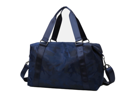 Bolsa De Deporte Bolsa De Lona Para Deportes Bolsa De Fin De Semana Con Bolsillos Para Zapatos Bolsa De Lona De Viaje, Azul ZMDECQNA