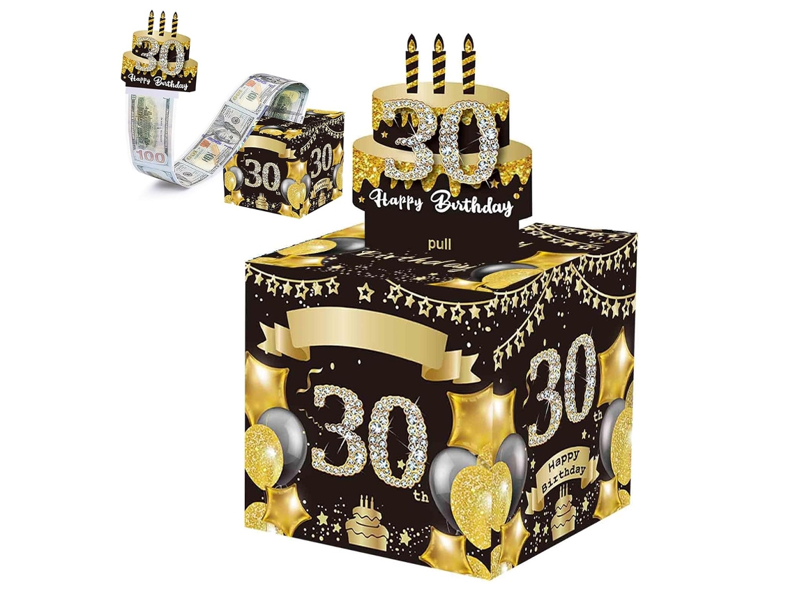 RNEMITERY Caja Sorpresa de Cumpleaños Caja de Regalo DIY para Dinero Packaging Creativo para Padres Adultos Parejas Niños Familia