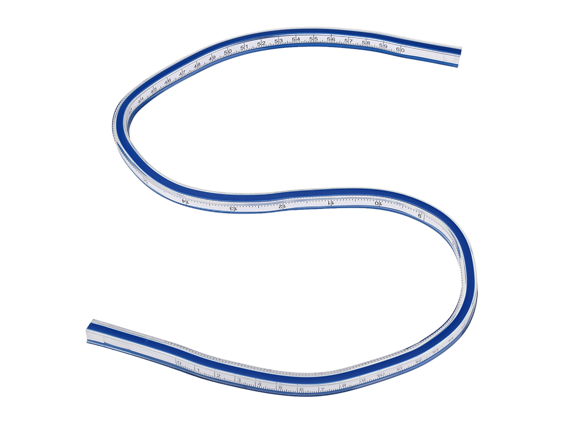 Regla Curva De Plástico Flexible De 60 Cm Para Dibujo, Pintura, Diseño Gráfico Y Confección De Ropa.