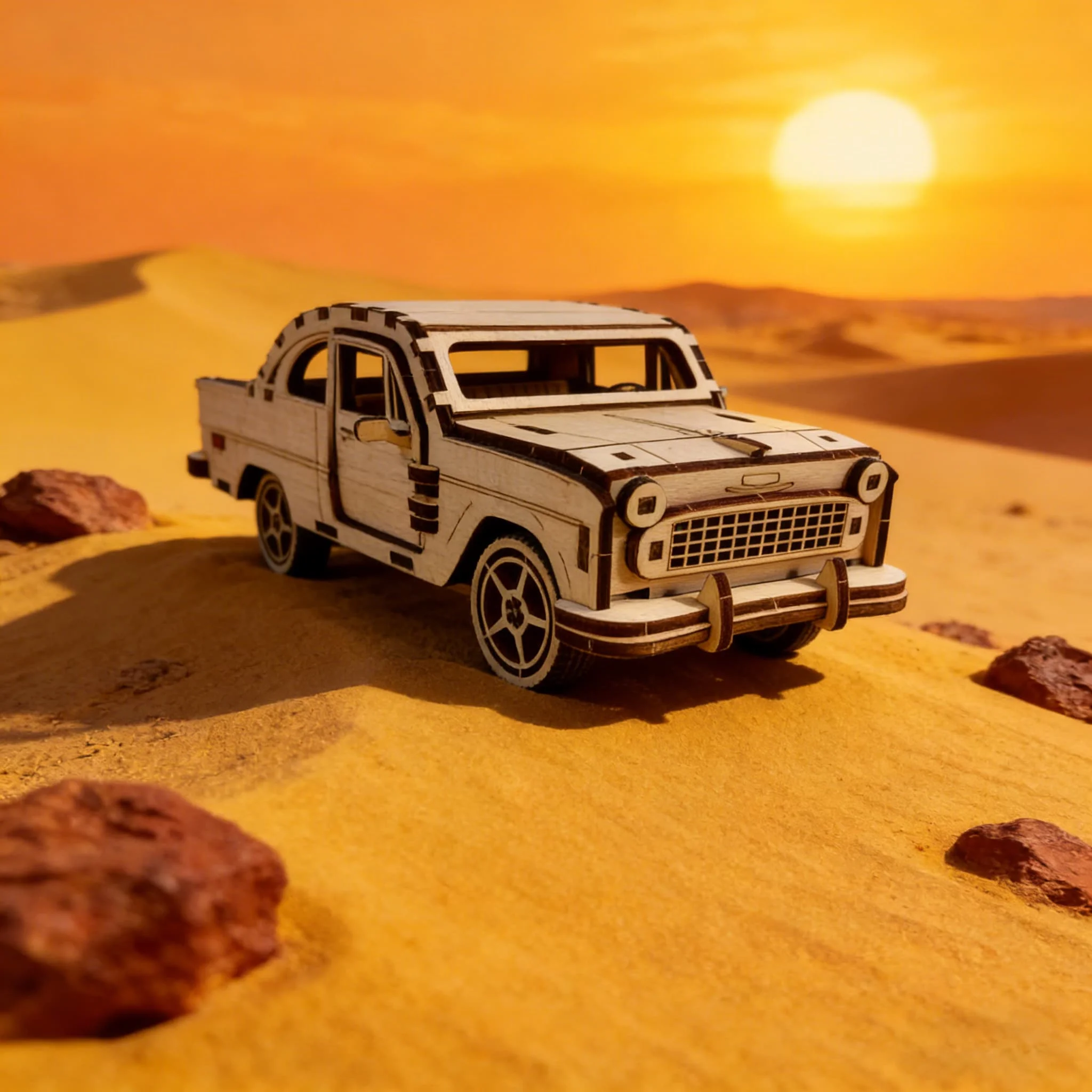 Rompecabezas De Madera 3d Con Forma De Coche, Kit De Modelismo Para Armar, Regalo Hecho A Mano