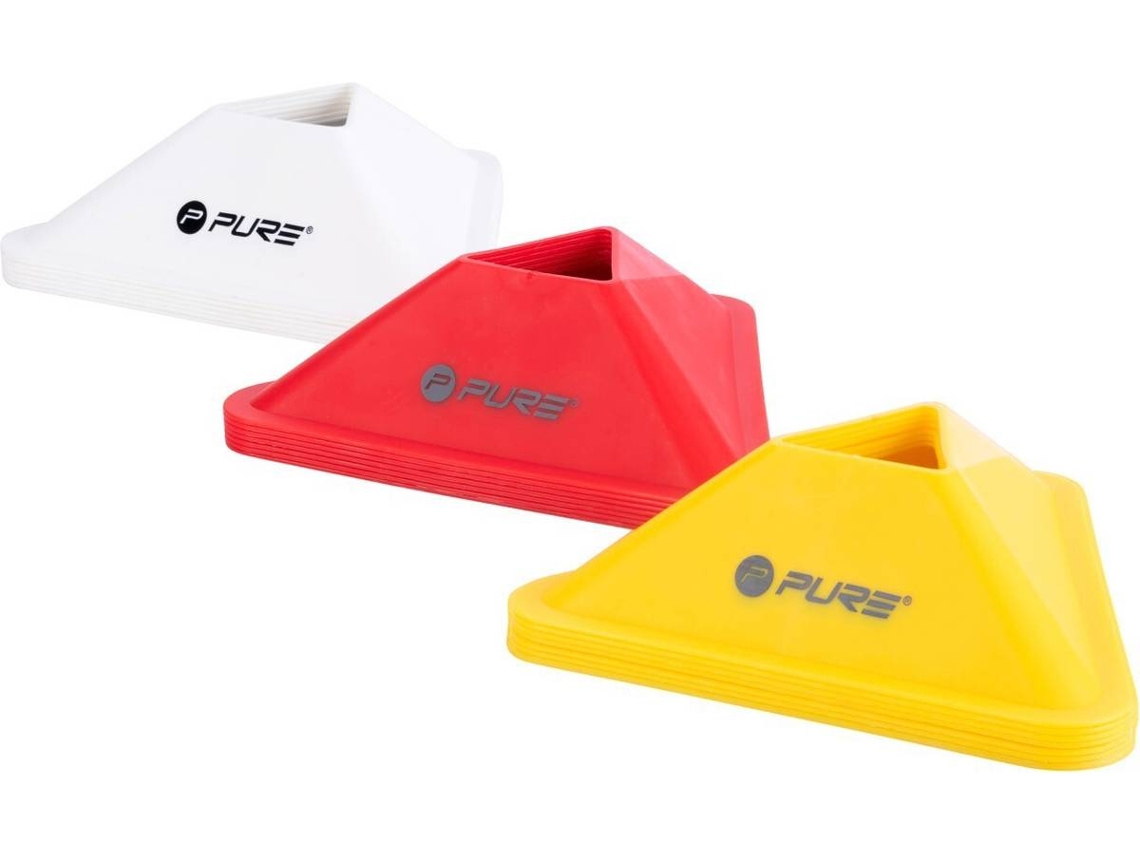 Juego de 20 Conos PURE2IMPROVE Triangular Rojo (Única)