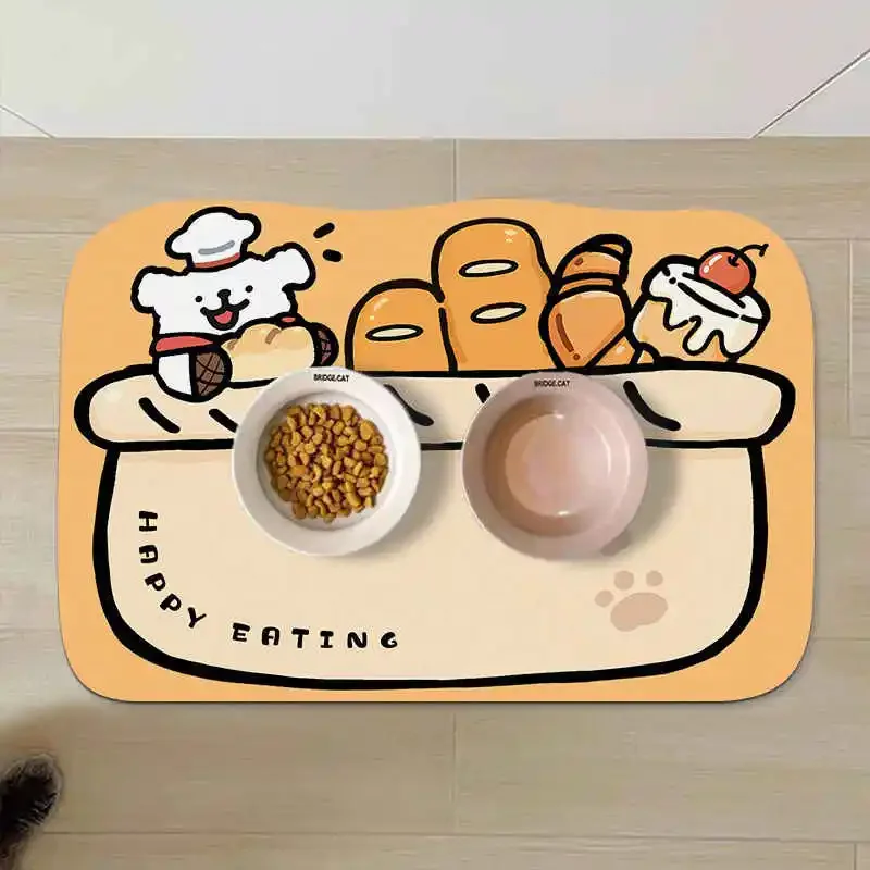 (estilo 3 30x40cm) Tapete Para Alimentación De Mascotas Antideslizante Y Absorbente, Lavable, Resistente A Las Manchas Y A Las Salpicaduras.