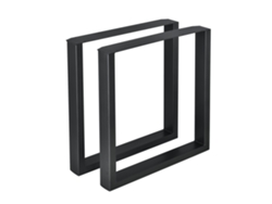 Juego de 2 Patas de Mesa [EN.CASA] Makers (Acero - 70 x 72 cm - Negro)