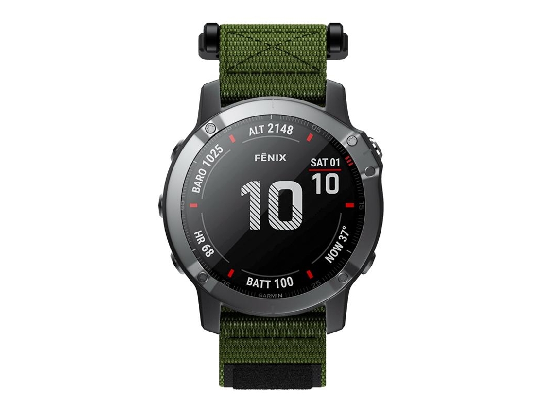 Correa Reloj Compatible Con Garmin Fenix 7/6/5 22 Mm Nylon Verde 5