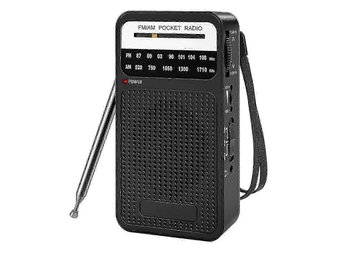 Radio de bolsillo GOKOCO AM/FM, transistorizada con altavoz.