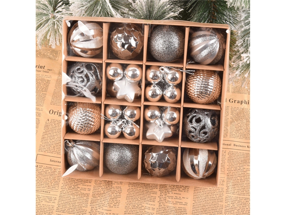Juego De 42 Adornos Navideños Ergonómicos Para Decorar El Árbol De Navidad, Para Uso Diario.