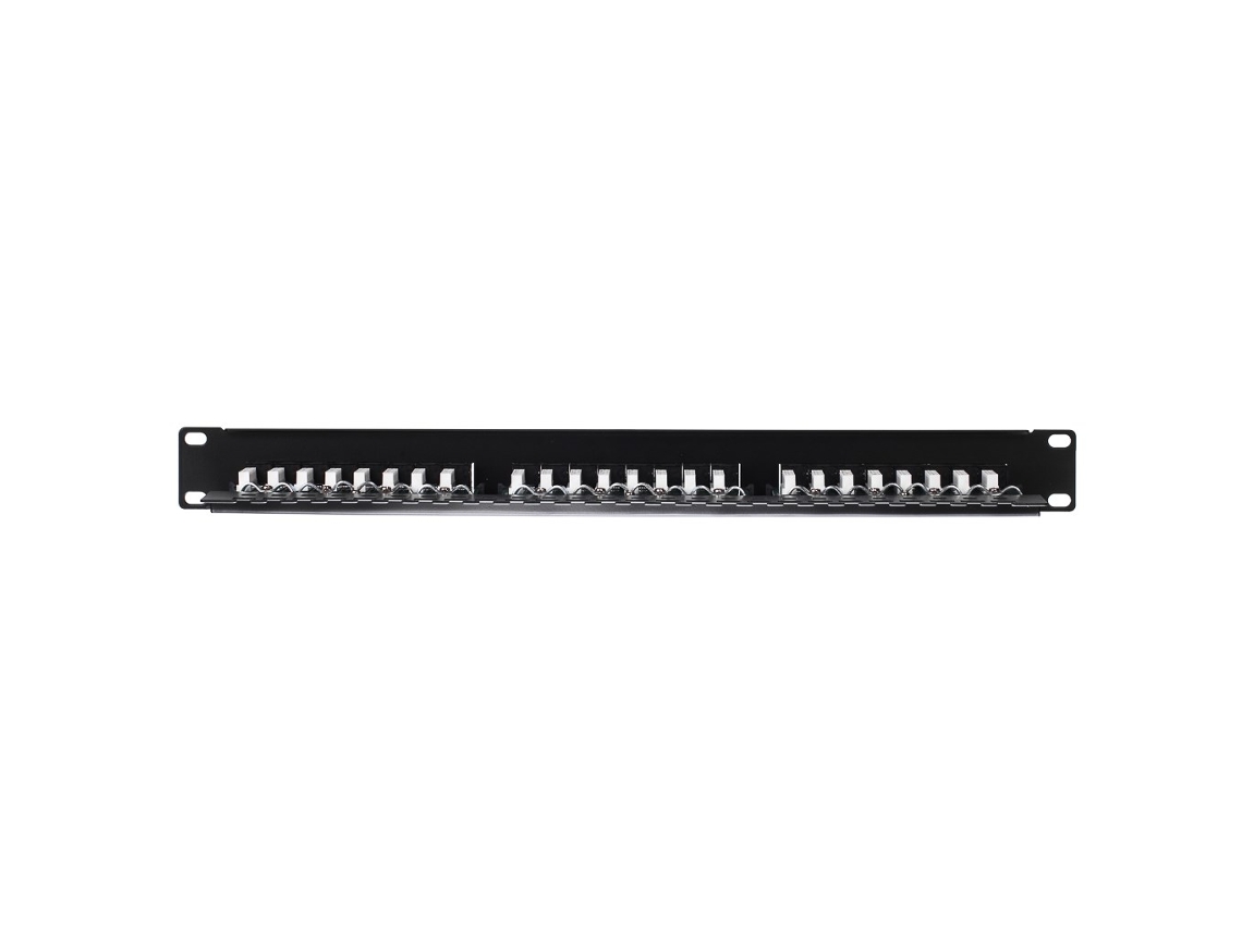 Panel de conexión UTP Cat.6 de 24 puertos Netrack de 19 pulgadas, con estante
