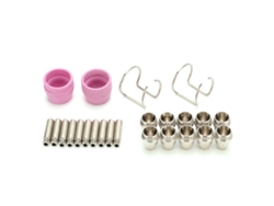 Kit de consumibles para antorcha de corte por plasma con electrodo, punta de contacto y boquilla cerámica SG-55 AG-60 WSD-60P (24 unidades)