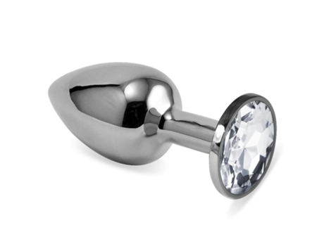 Plug Anal Plateado Rosebud Classic Con Joya Transparente Talla S LOVETOY