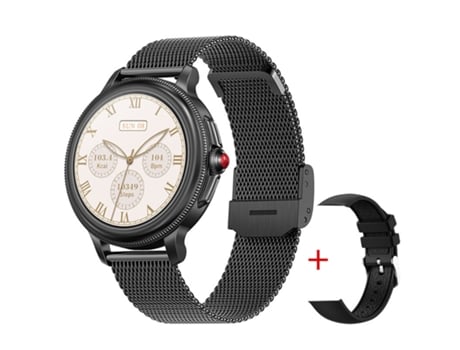Smart Watch, modo deportivo para mujer, multiesfera con pantalla táctil completa, negro BISBISOUS