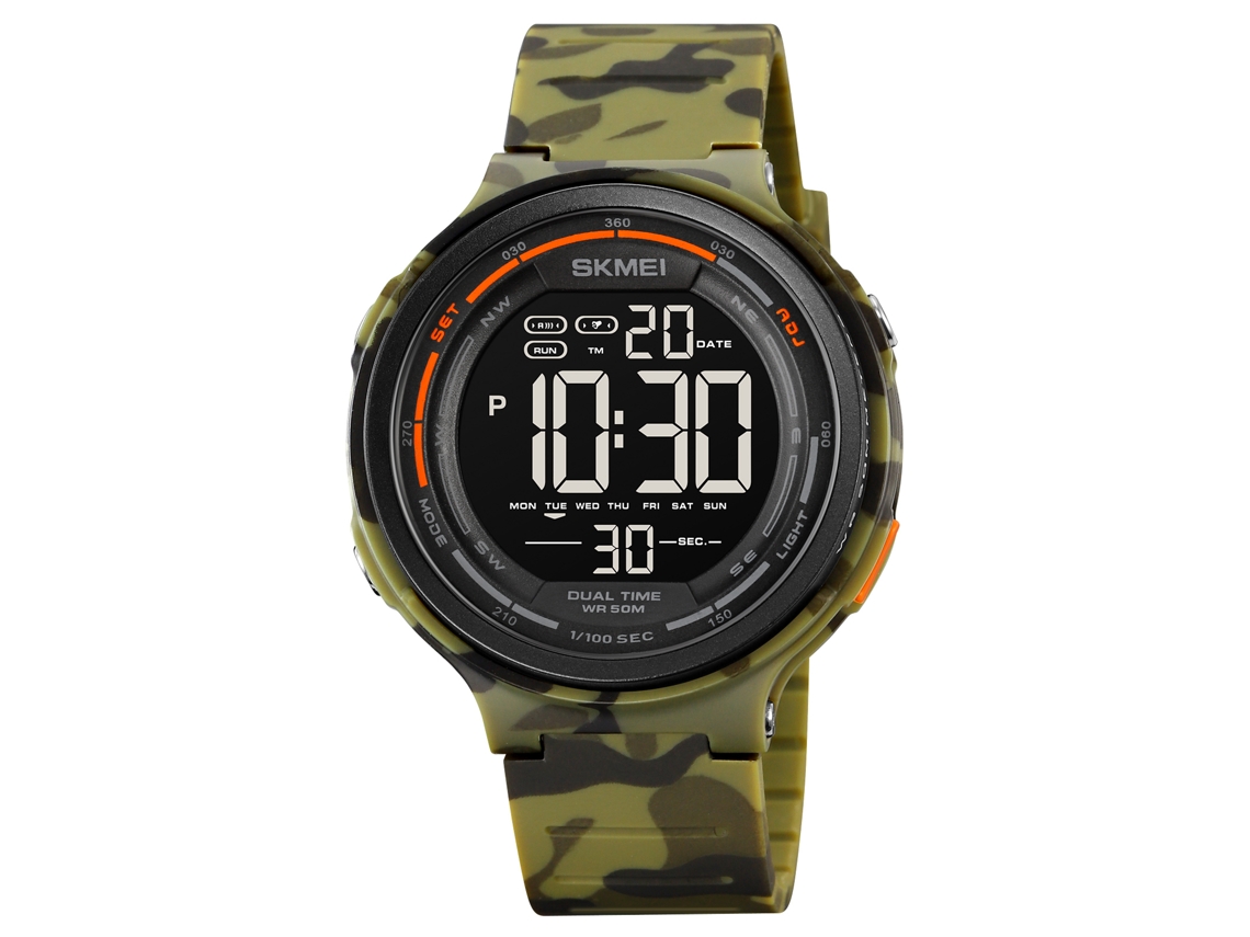 Reloj Digital Skmei Para Hombre Mujer Resistente Al Agua Con Cronómetro Y Alarma Diaria