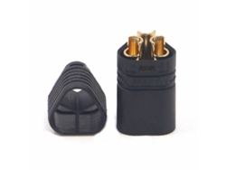 Conector de tres orificios Amass MT60, negro, macho y hembra, 1 par