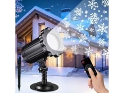 Luz de proyección de decoración navideña con copos de nieve (estándar europeo control remoto) ZMDECQNA