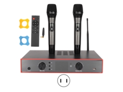 Amplificador de audio Bluetooth con micrófonos UHF y sintonizador estéreo