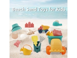 Juguetes De Playa Para Niños Con Bolsa De Malla, Carrito, Cesta Y Remo, 10 Piezas. Juguetes De Playa Para Viajes Al Aire Libre.