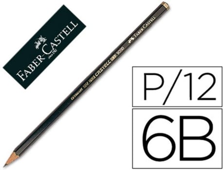 Lápis de Grafite Faber 9000 6B Unidade2