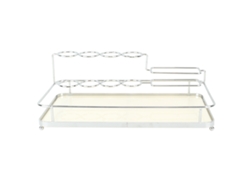 Soporte de hierro para enjuague bucal (almacenamiento eficaz de cepillos de dientes y pasta de dientes)