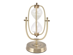 Ampulheta Decorativa Caseira Feita À Mão 15min Rotativa Metal E Vidro Para Quartos