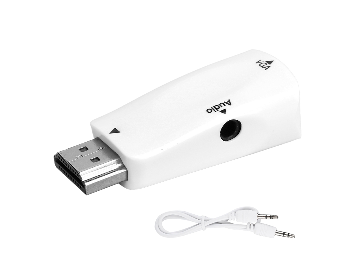 Adaptador Convertidor De Interfaz Multimedia Hd Macho A Vga Hembra Para Pc, Portátil Y Proyector