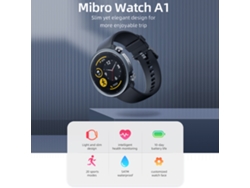 Micro Watch A1: Diseño Delgado Y Ligero, Monitorización Inteligente De La Salud, Batería Con 10 Días De Duración, Resistente Al Agua Hasta 5 Atm.