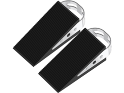 Cuñas antideslizantes de goma para puertas con soportes de acero (2 unidades)