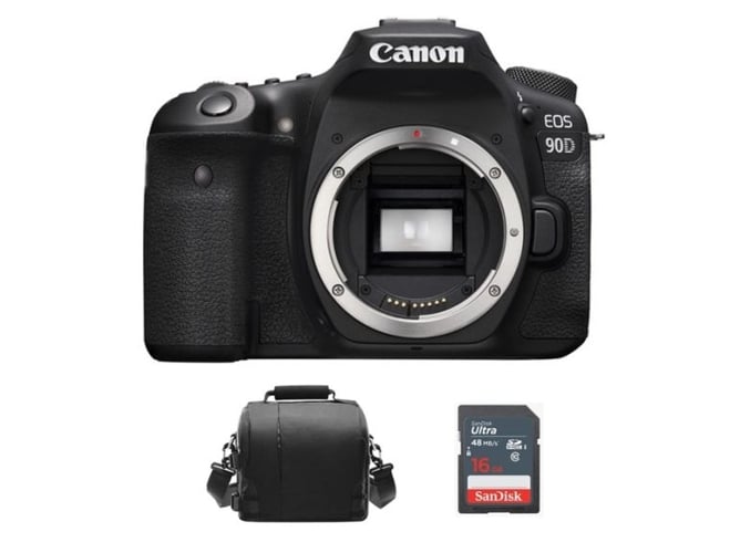 Kit Cámara Réflex CANON 90D + Bolsa + 16GB SD