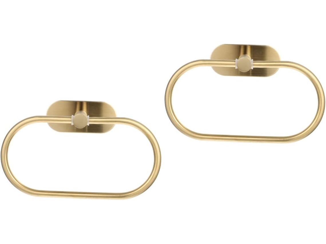 Toallero de acero inoxidable de 2 piezas, elegante toallero de pared para baño y cocina, diseño Slowmoose