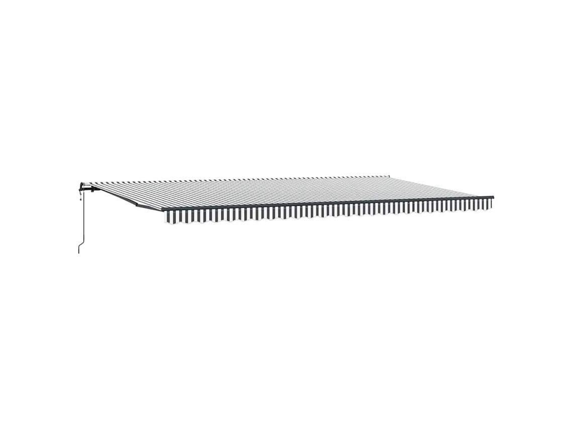 Maison Exclusive - Toldo Retráctil Automático Gris Antracita Y Blanco 600x300 Cm