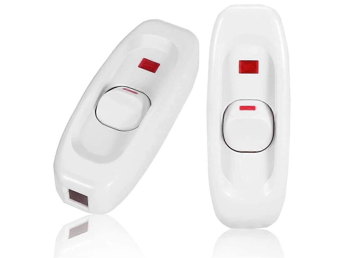 Omni-interruptor De Cable Rocker Para Lámpara, Interruptor En Línea On/off, 2 Piezas 250v 10a Para Lámparas De Mesa Y Pared