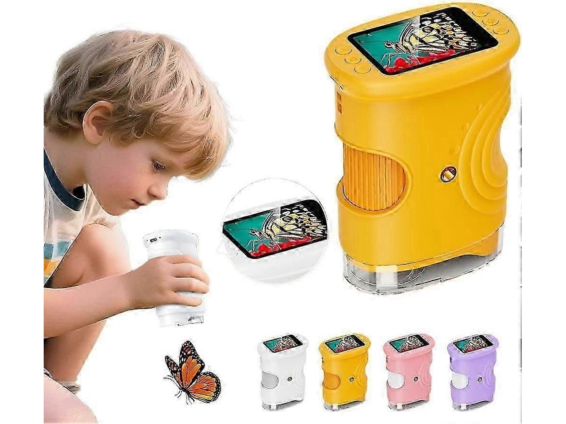 Microscopio digital portátil de bolsillo 1000x para niños, versión actualizada 2026.