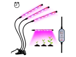 Lámpara Led De Cultivo Para Plantas De Interior, 15 W, 9 Rojas, 6 Azules, Con Clip De Mesa.