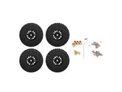 Ruedas Y Neumáticos De Aleación De Aluminio Para Coches Rc Compatibles Con El Coche Teledirigido Traxxas 1/18 Trx4m - Negro