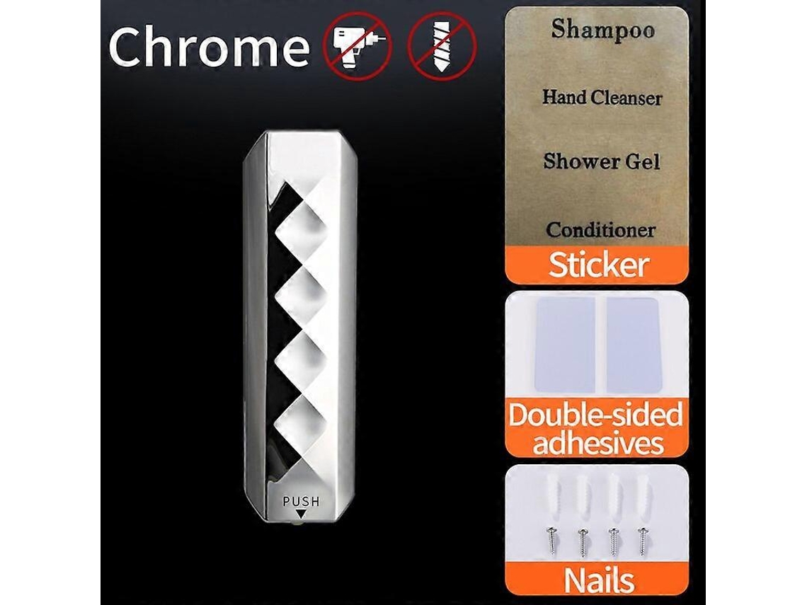 Dispensador de jabón líquido para baño de pared de 350 ml sin clavos, dispensador de champú, accesorios de baño Rosewell