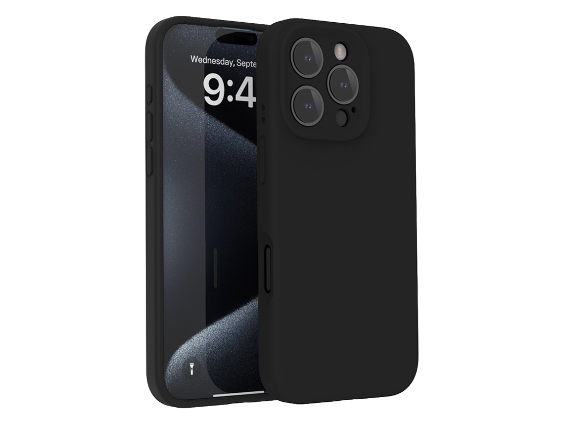 (negro, Iphone 14 Pro Max) Funda De Silicona Líquida Para Teléfono, Compatible Con La Serie Iphone, Protección Total De La Lente Contra Caídas.