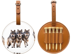 Bolsa para Guardar Tees de Golfe Wolf Pack, Preta Fácil de Transportar e Mais Eficiente para Jogar Golfe.