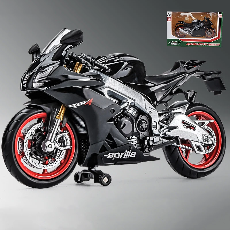 Amortiguador De Aleación Para Motocicleta De Carreras A Escala 1:12 (negro)