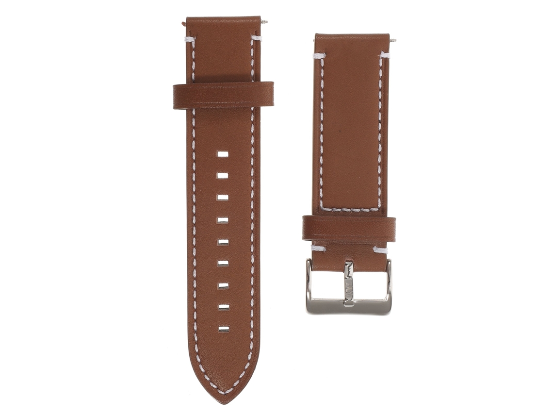 Pulseira De Substituição De Couro De 24 Mm Para Homem (marrom)