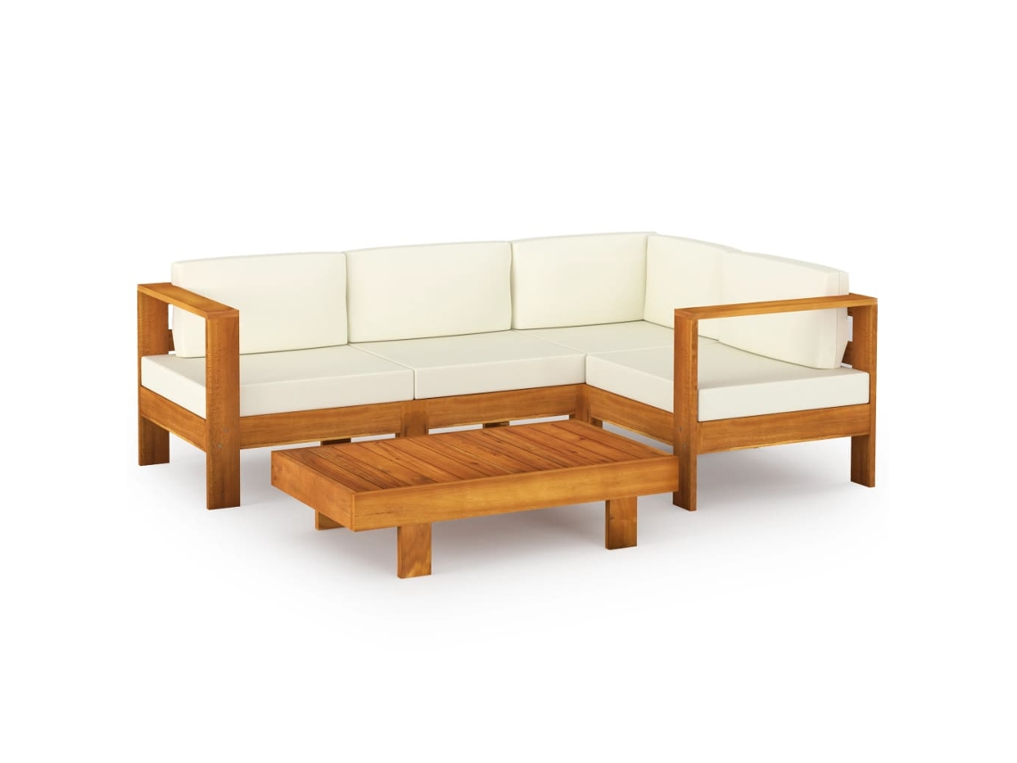 Maison Exclusive - Conjunto De Jardín 5 Piezas Con Cojines 100x60 Cm Madera De Acacia