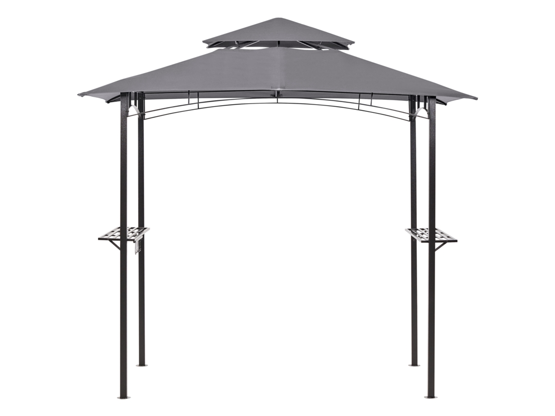 Cenador de Metal Gris Negro BELIANI Naro 240 cm
