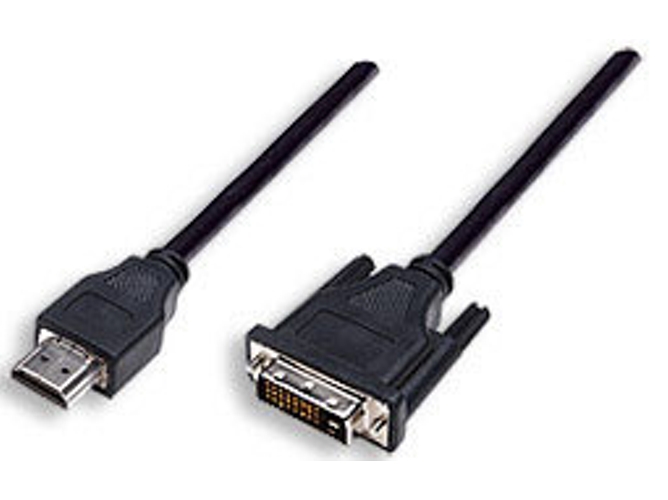 Adaptador MANHATTAN 372510 HDMI DVI-D Negro 3,05 m