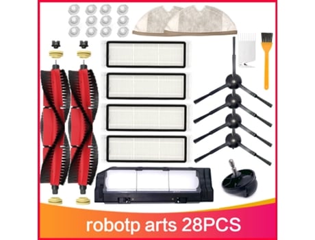 Cepillo principal de rueda, cepillos laterales, filtro HEPA, paño de mopa, paño de cocina Universal para Xiaomi Mijia Vacuum 1/1S/2 Roborock S5 S50...
