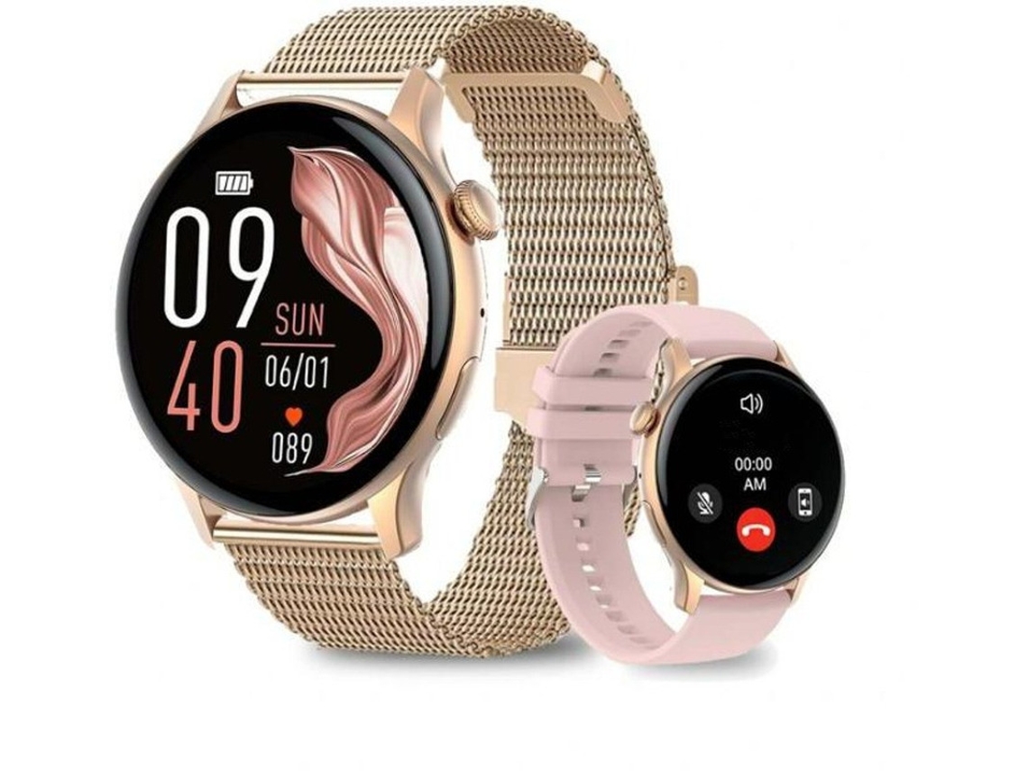 Relojes inteligentes, rastreador de actividad física, esfera de reloj personalizada, Yizhood en oro rosa