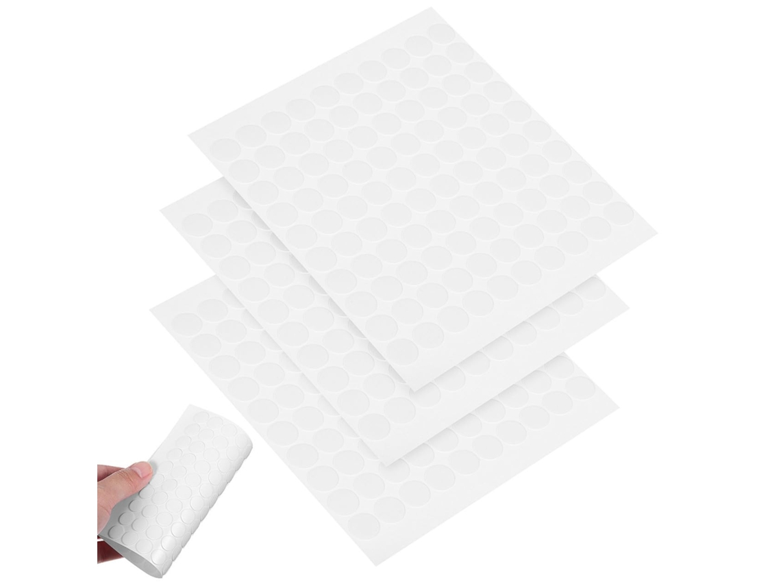 300 unidades de tiras adhesivas acrílicas transparentes de doble cara, redondas, impermeables y flexibles, CHABERLU