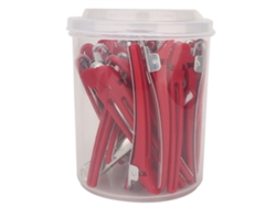 30 Clips Para Peluquería, Herramienta De Peinado Para Salones De Belleza Y Barberías (rojo)
