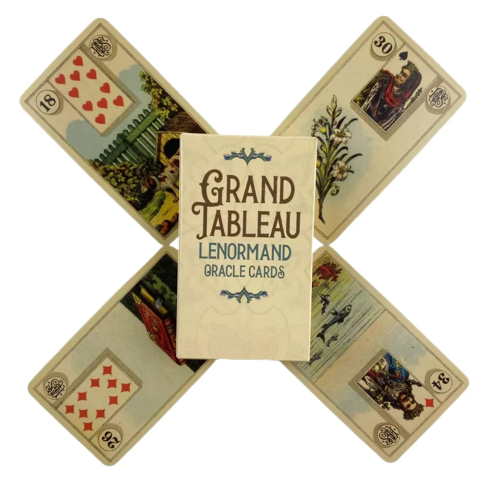 36 Cartas De Jogo Com Ilustrações Coloridas Para Leitura De Tarô.