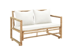 Sofá LOVELY HOME Relax de Jardín de 2 Plazas con Cojines de Bambú (115 x 65 x 72 cm)