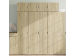 Aparador | Mueble De Comedor | Buffet De Madera De Ingeniería Roble Sonoma 80x42,5x185 Cm Wsd67114