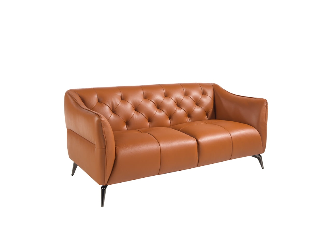 Sofá de 2 Plazas ANGEL CERDA (Marrón Bufalo - Cuero - 171 x 95 x 77 cm)